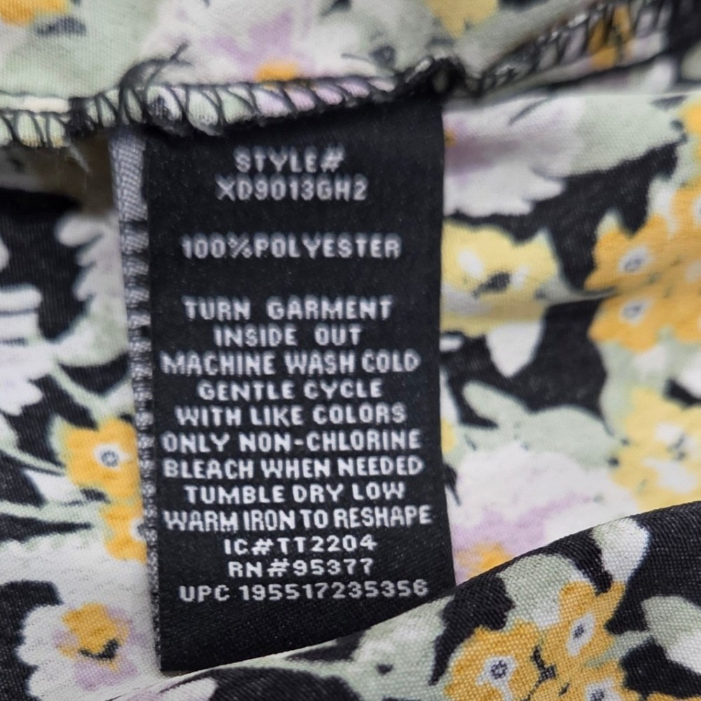 Social Standard by Sanctuary Floral Midi Dress Yellow Daisy Tie Strap Large - Picture 5 of 7